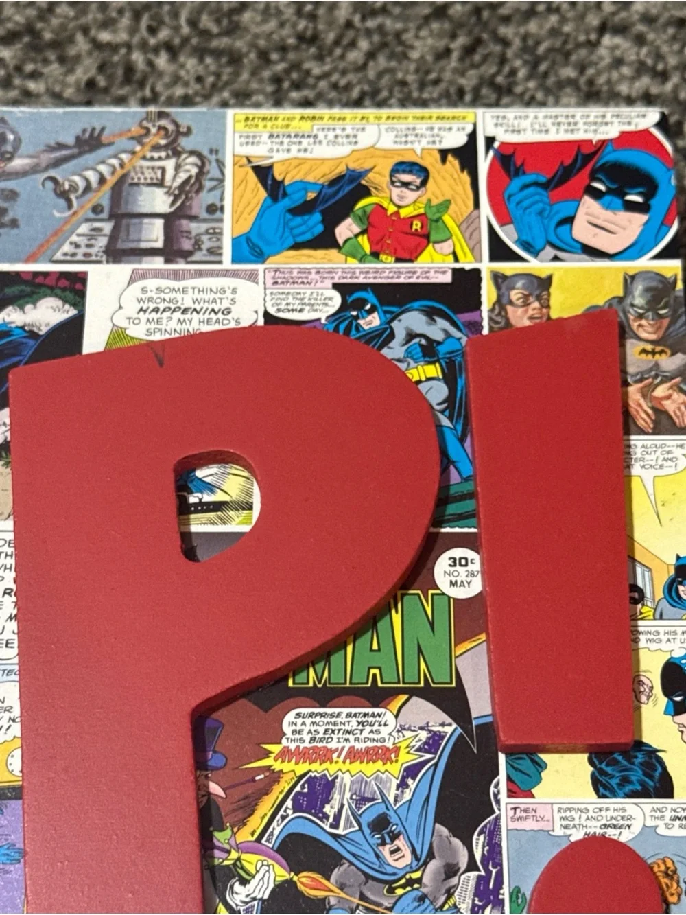 Batman Comic Panel Poster DC Comics Zap! Wooden Wall Hanger Display 9.5”x8.25”